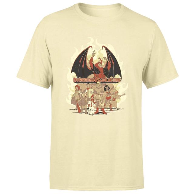 Donjons & Dragons D&D Cartoon The Party unisexe t-shirt - blanc Vintage Wash - XL - White Vintage Wash on Productcaster.