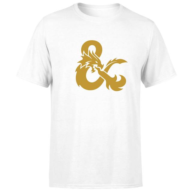 Dungeons & Dragons Ampersand Gold Men's T-Shirt - White - L on Productcaster.