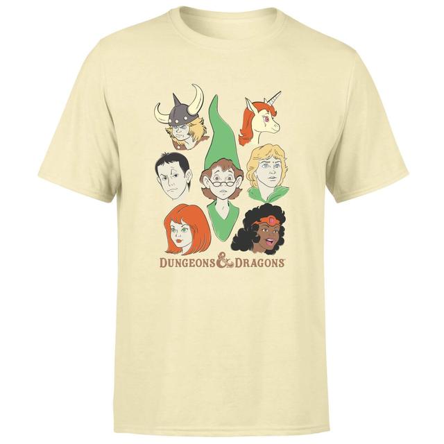 Dungeons & Dragons D&D Cartoon The Party Unisex T-Shirt - White Vintage Wash - XS - White Vintage Wash on Productcaster.