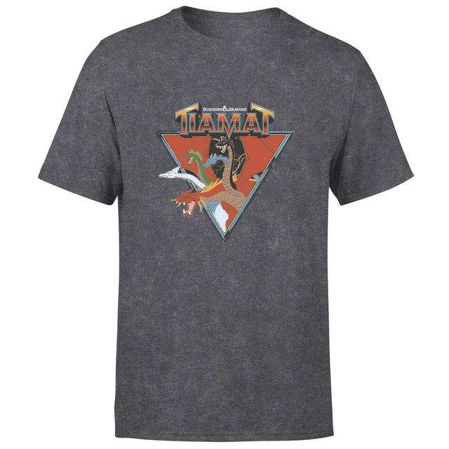 Dungeons & Dragons D&D Cartoon Tiamat Unisex T-Shirt - Black Acid Wash - S on Productcaster.