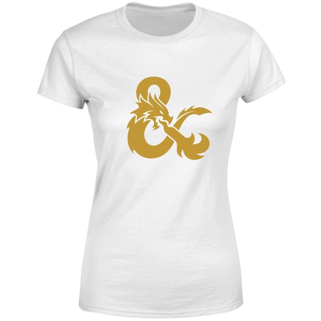 Dungeons & Dragons Ampersand Gold Women's T-Shirt - Wit - M on Productcaster.