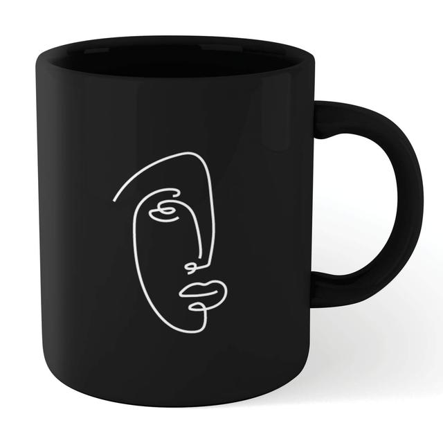 Face Outline Mug - Black Schwarz on Productcaster.