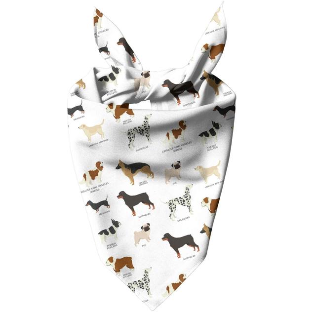 Dog Breeds Pet Bandana - Large on Productcaster.