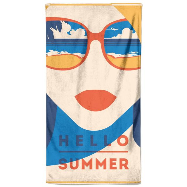 Hello Summer Shade Beach Towel on Productcaster.