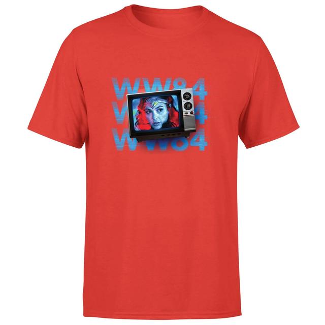 Wonder Woman WW84 Retro TV Men's T-Shirt - Rood - L - Rood on Productcaster.