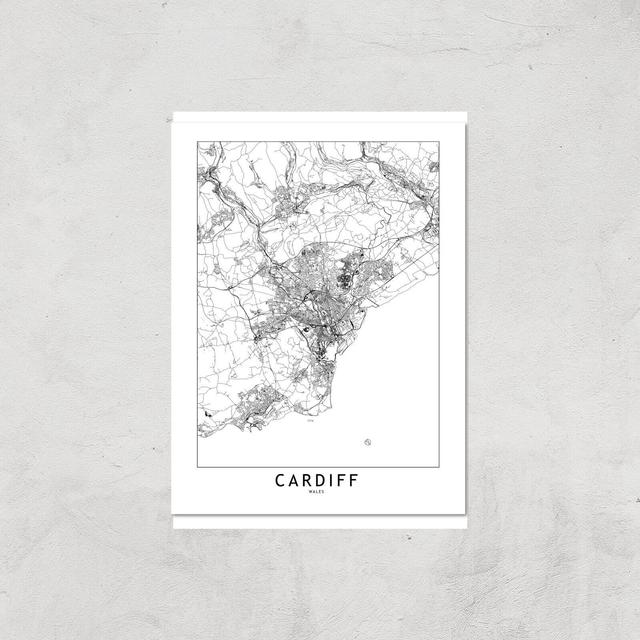 Cardiff City Map Giclee Art Print - A2 - Print Only on Productcaster.