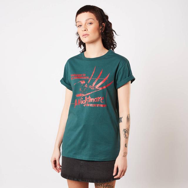 Sudadera Pesadilla en Elm Street Welcome To My Nightmare - Mujer - Verde - XS on Productcaster.