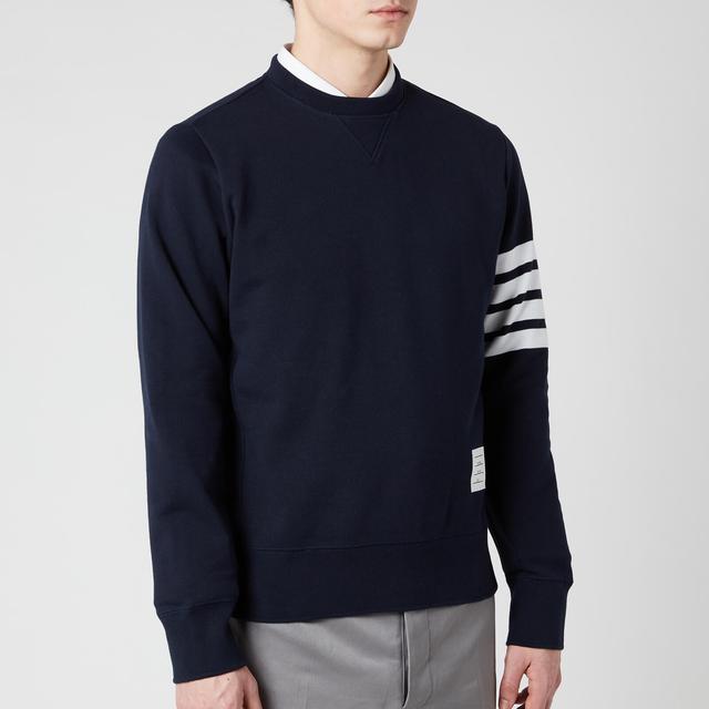 Thom Browne Men's 4-Bar Loopback Sweatshirt - Navy - 0/XS on Productcaster.