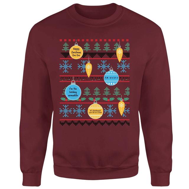 Friends Baubles Sweatshirt - Burgundy - S on Productcaster.