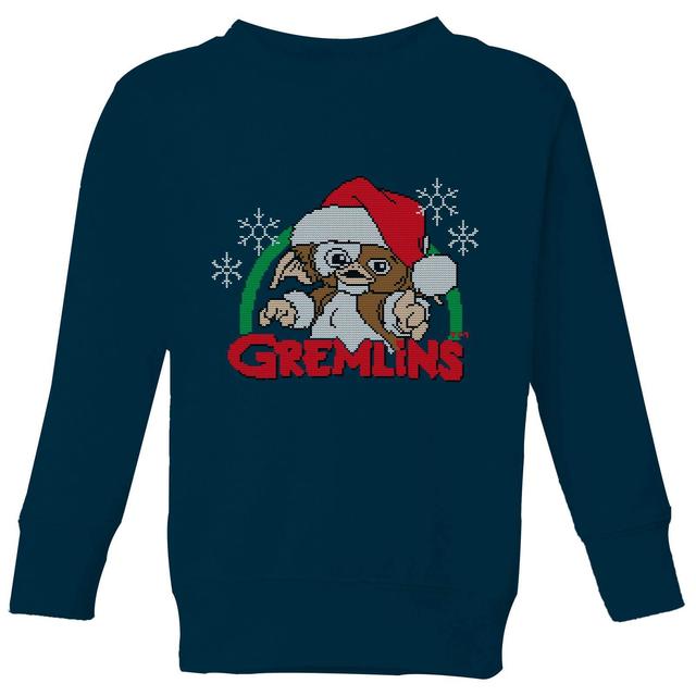 Gremlins Another Reason To Hate Christmas Kids' Sudadera Navideña - Azul Marino - 5-6 años - Azul Marino on Productcaster.