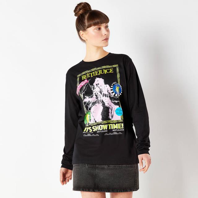 Beetlejuice Retro Cover Unisex Long Sleeved T-Shirt - Black - S - Black on Productcaster.