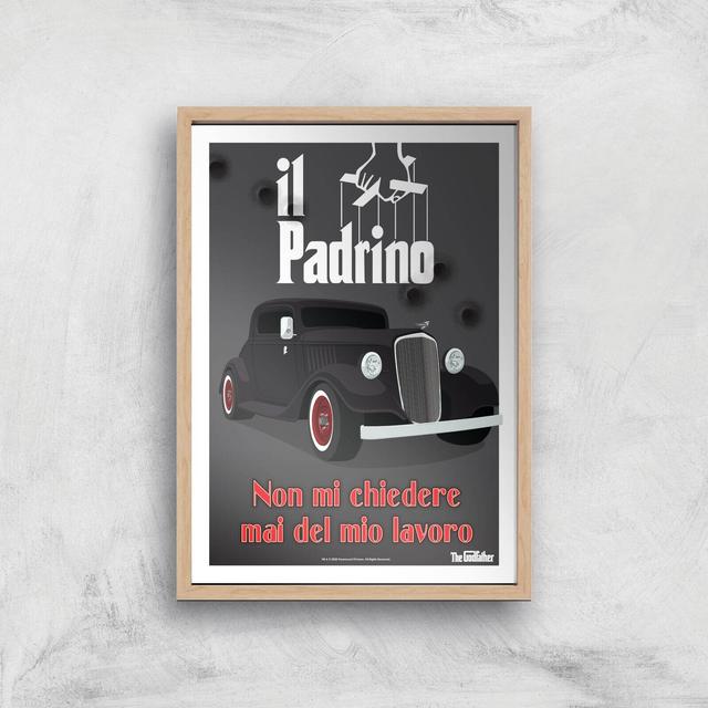 The Godfather Il Padrino Giclee Art Print - A2 - Wooden Frame on Productcaster.