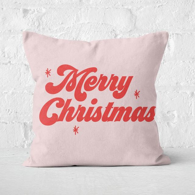 Merry Christmas Square Cushion - 50x50cm - Soft Touch on Productcaster.