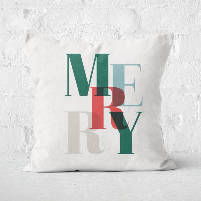 Merry Square Cushion - 40x40cm - Soft Touch on Productcaster.