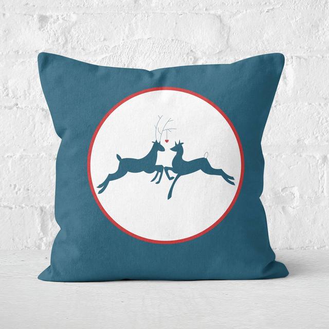 Reindeer Love Square Cushion - 40x40cm - Soft Touch on Productcaster.