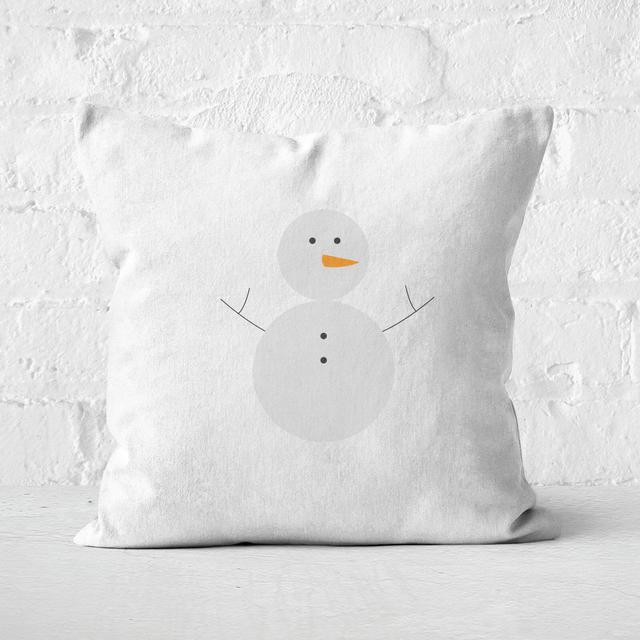 Snowman Carrot Square Cushion - 60x60cm - Soft Touch on Productcaster.