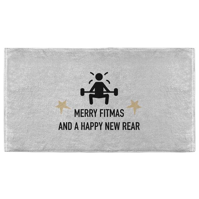 Merry Fitmas And A Happy New Rear Fitness Towel on Productcaster.