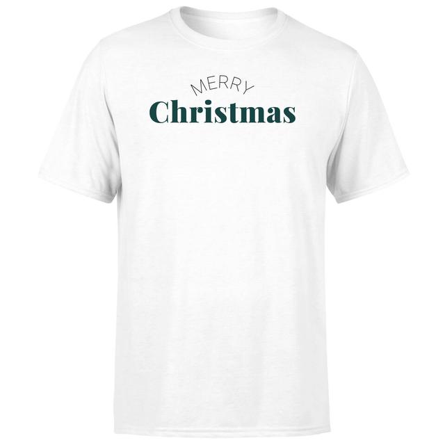 Merry Christmas Men's T-Shirt - White - M - White on Productcaster.