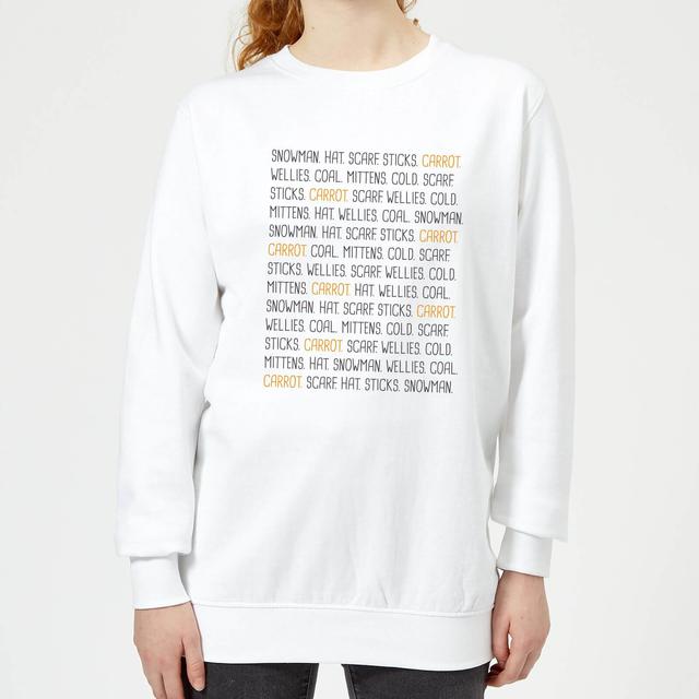 Snowman Items Women's Sweatshirt - White - S - Weiß on Productcaster.