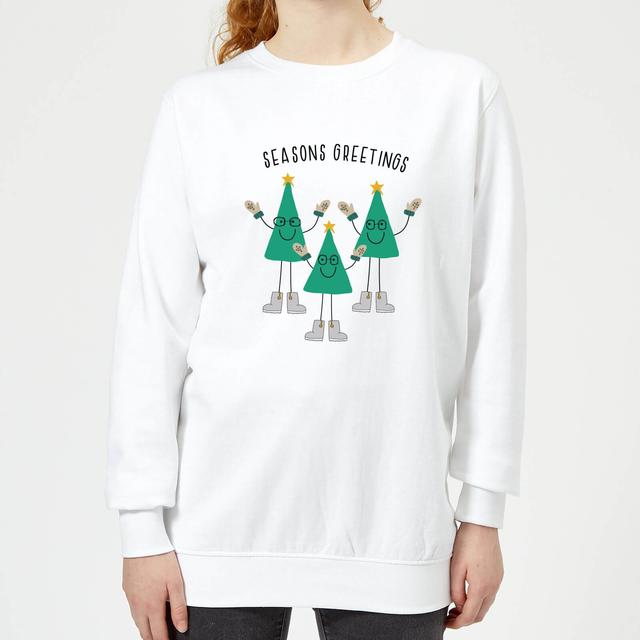 Seasons Greetings Women's Sweatshirt - White - XL - White on Productcaster.