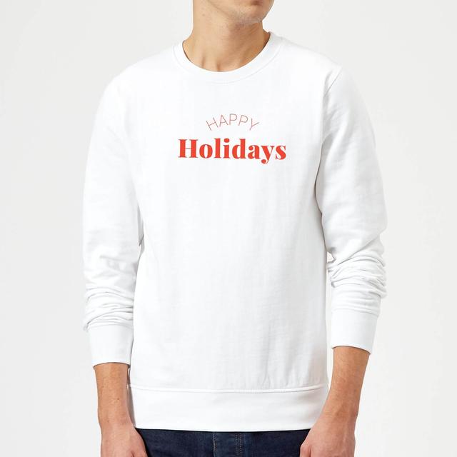 Happy Holidays Sweatshirt - White - M - Weiß on Productcaster.