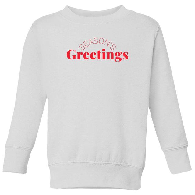 Season's Greetings Kids' Sweatshirt - White - 11-12 Jahre - Weiß on Productcaster.