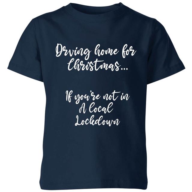 Driving Home For Christmas Kids' T-Shirt - Navy - 3-4 Jahre - Marineblau on Productcaster.