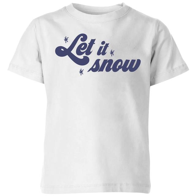 Let It Snow Kids' T-Shirt - White - 9-10 Jahre - Weiß on Productcaster.