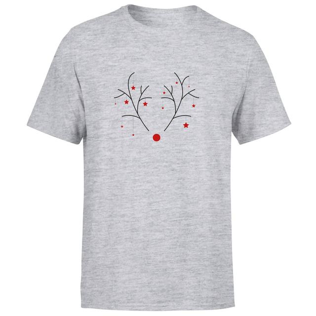 Graphical Rudolph Men's T-Shirt - Grey - 5XL - Grau on Productcaster.