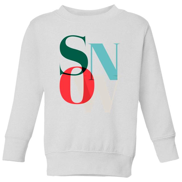 Graphical Snow Kids' Sweatshirt - White - 7-8 Jahre - Weiß on Productcaster.