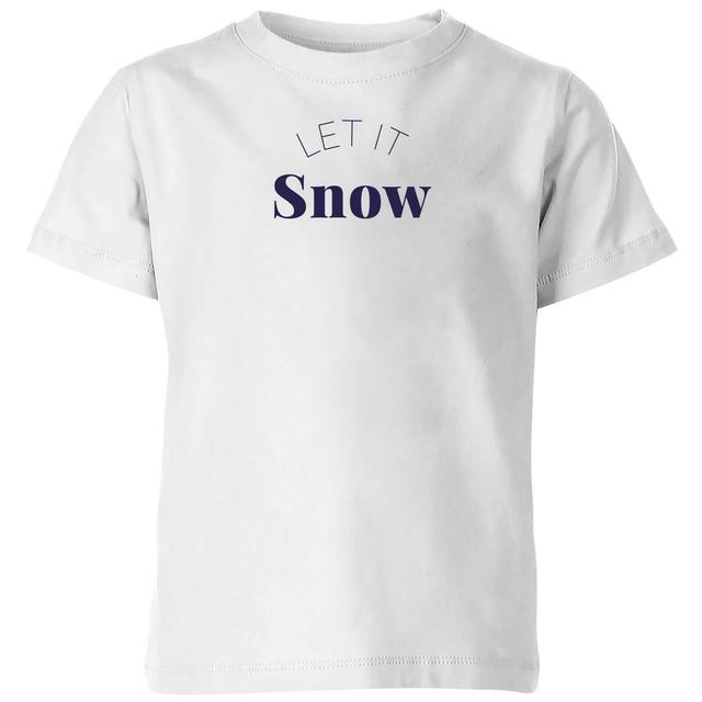 Let It Snow Kids' T-Shirt - White - 3-4 Jahre - Weiß on Productcaster.