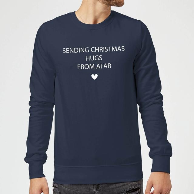 Sending Christmas Hugs From Afar Sweatshirt - Navy - XXL - Marineblau on Productcaster.