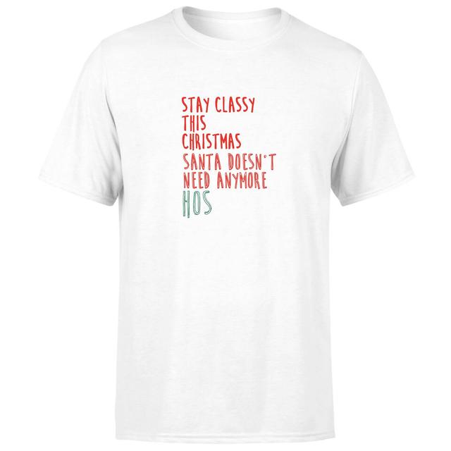 Stay Classy This Christmas Men's T-Shirt - White - XXL - Weiß on Productcaster.