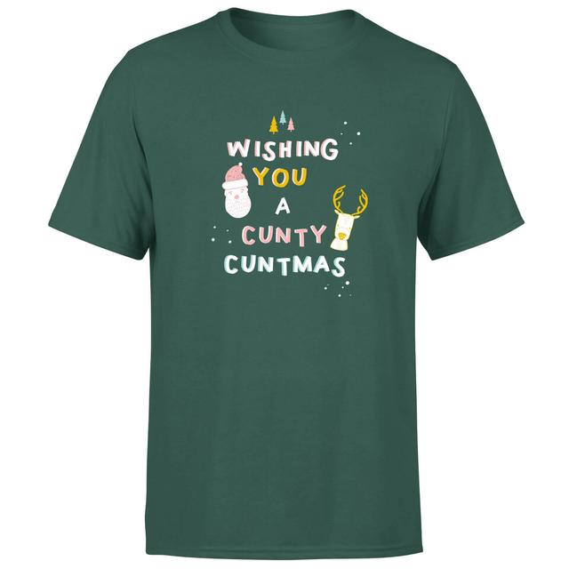 Wishing You A Cunty Christmas Men's T-Shirt - Green - S - Grün on Productcaster.