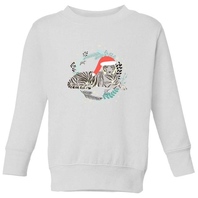 Snow Tiger Kids' Sweatshirt - White - 5-6 Jahre - Weiß on Productcaster.