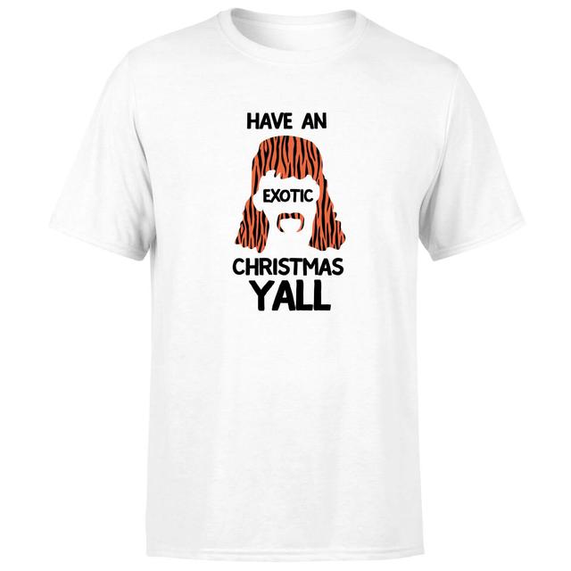 Have An Exotic Christmas Y'all Men's T-Shirt - White - S on Productcaster.