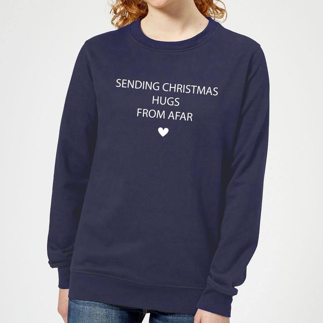 Sending Christmas Hugs From Afar Women's Sweatshirt - Navy - XL - Marineblau on Productcaster.