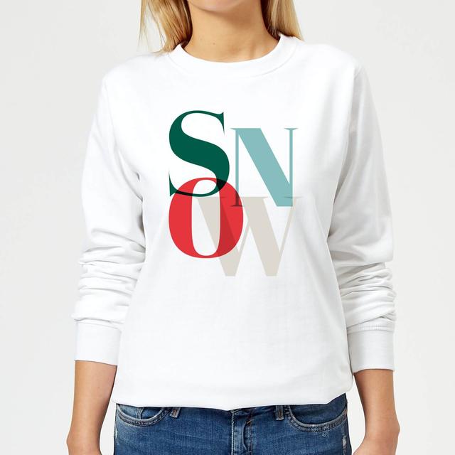 Graphical Snow Women's Sweatshirt - White - S - White on Productcaster.