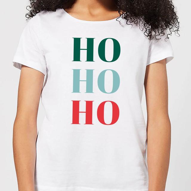 Graphical Ho Ho Ho Women's T-Shirt - White - L - Weiß on Productcaster.