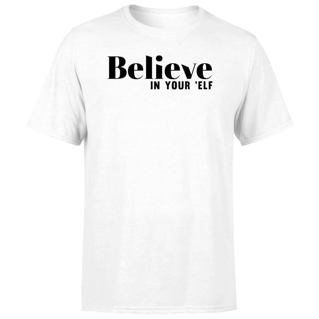 Believe In Your 'Elf Men's T-Shirt - White - M - Weiß on Productcaster.