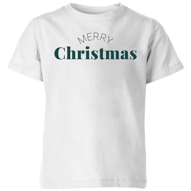 Merry Christmas Kids' T-Shirt - White - 3-4 Jahre on Productcaster.