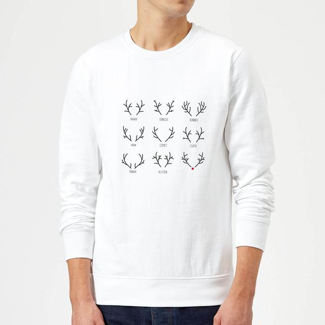 Graphical Santas Reindeers Sweatshirt - White - XXL - Weiß on Productcaster.