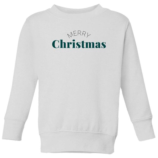 Merry Christmas Kids' Jumper - White - 5-6 Years - White on Productcaster.