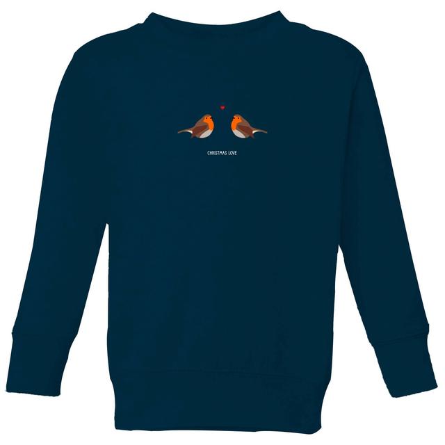 Christmas Love Kids' Sweatshirt - Navy - 5-6 Jahre - Marineblau on Productcaster.