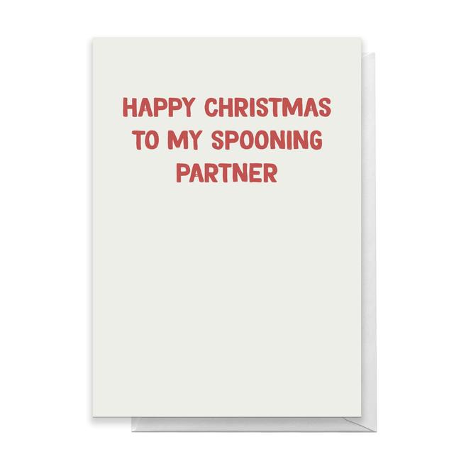 Happy Christmas To My Spooning Partner Greetings Card - Standard Card on Productcaster.