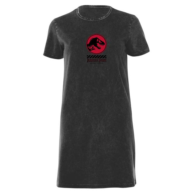 Camiseta de tirantes para mujer de Jurassic Park - Black Acid Wash - L - Black Acid Wash on Productcaster.