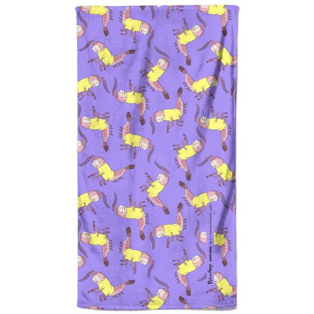 Rick and Morty Aww Geez Pattern Beach Towel on Productcaster.