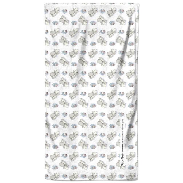 Rick and Morty Toilet Pattern Beach Towel on Productcaster.