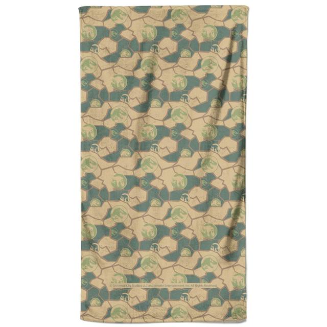 Jurassic Park Shell And Dino Heads Beach Towel on Productcaster.