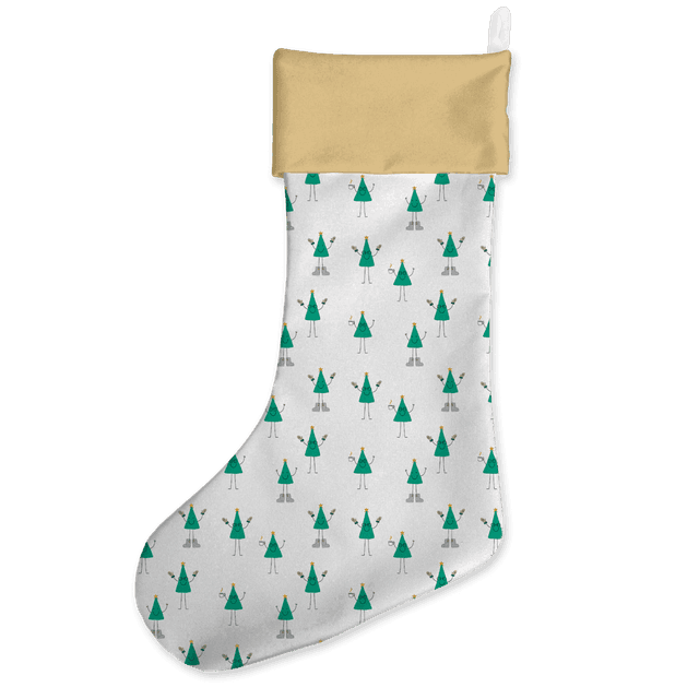 Cartoon Christmas Tree Christmas Stocking on Productcaster.